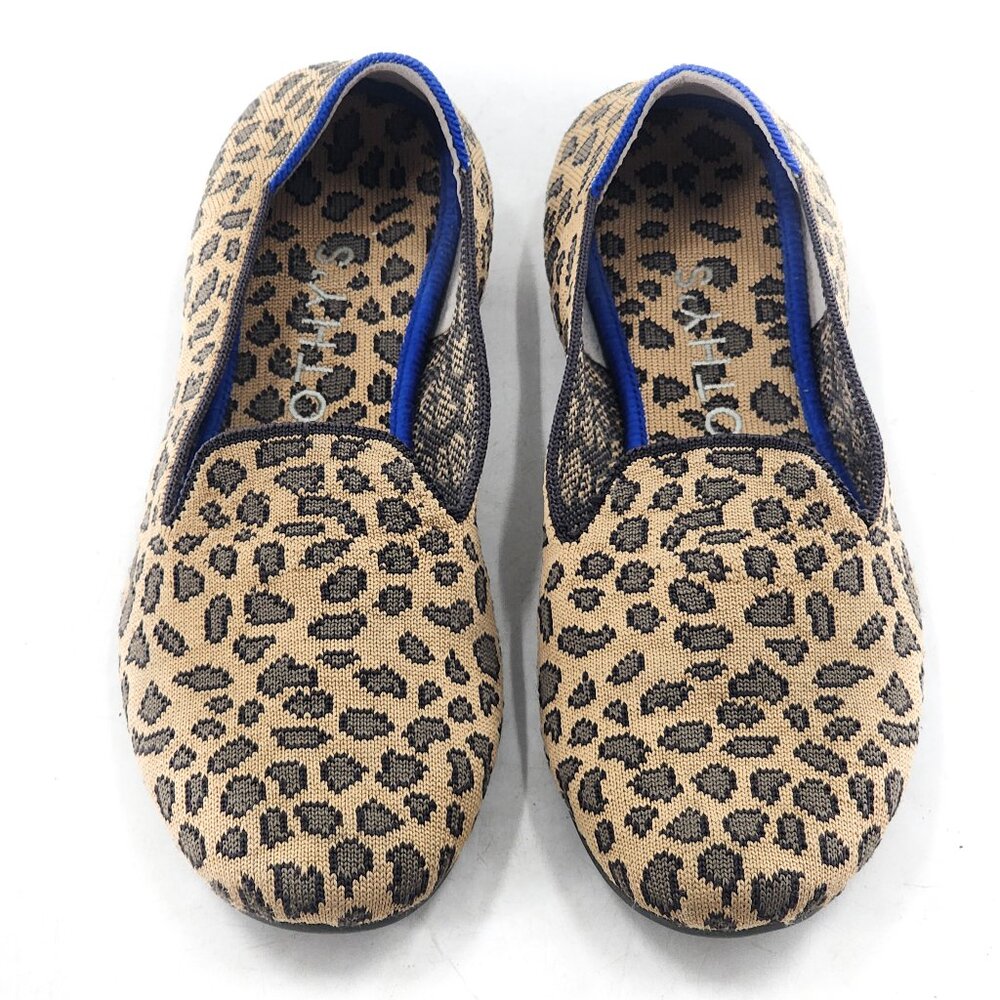 ROTHY'S Leopard Cheetah Print Round Toe Ballet Flats